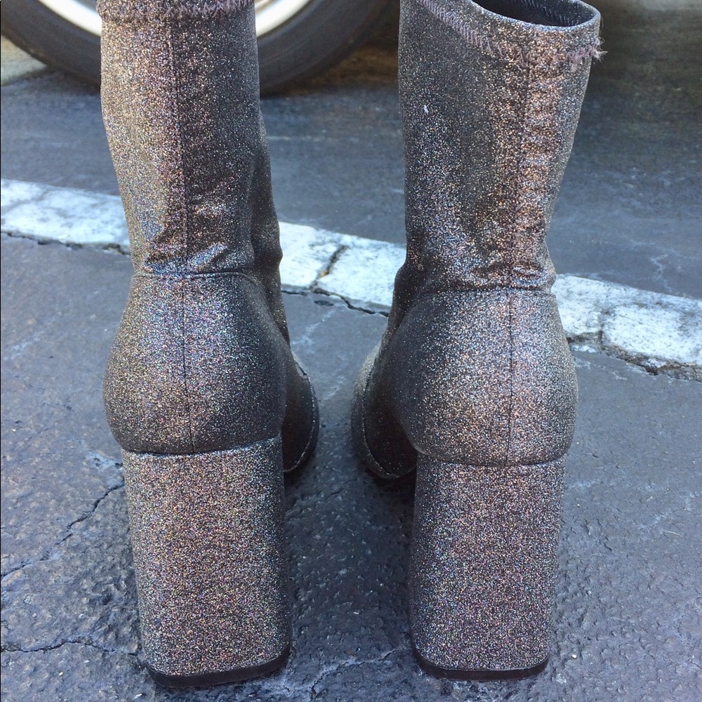Gray Sparkle Heel Boot - Picture 3 of 3
